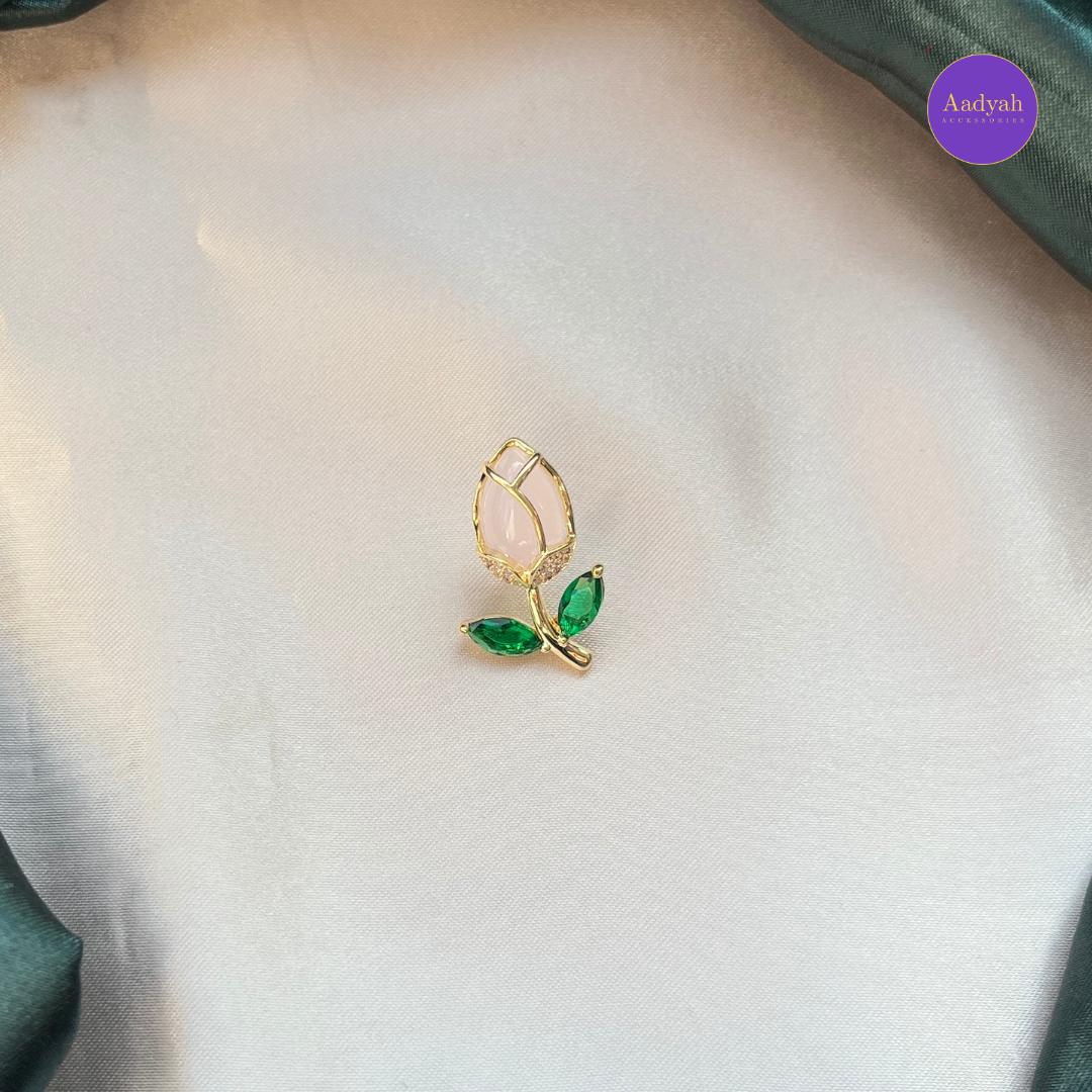 Rose Brooch - Pink