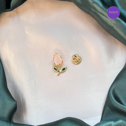 Rose Brooch - Pink