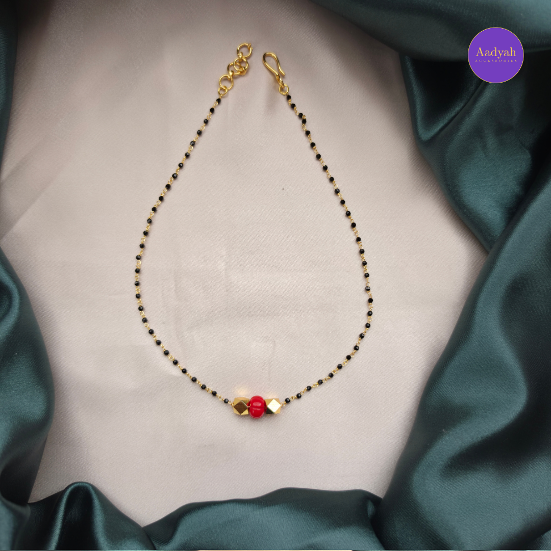 Single Layer Kattuteega Coral Palakasalaru Mangalsutra