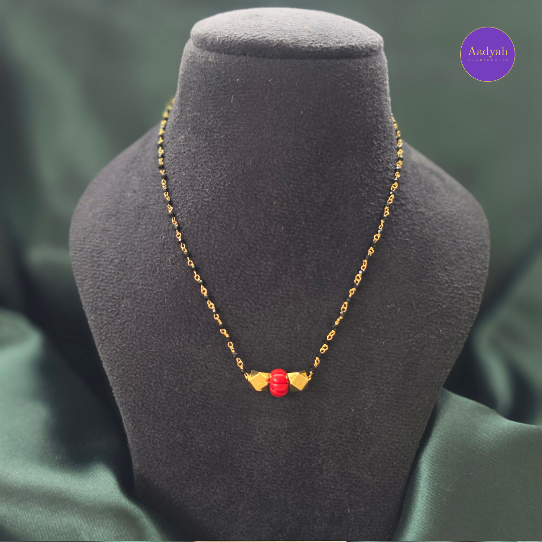 Single Layer Kattuteega Coral Palakasalaru Mangalsutra