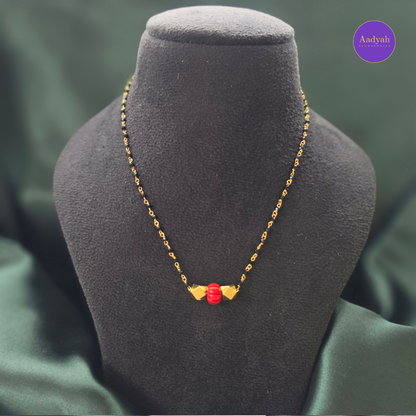Single Layer Kattuteega Coral Palakasalaru Mangalsutra