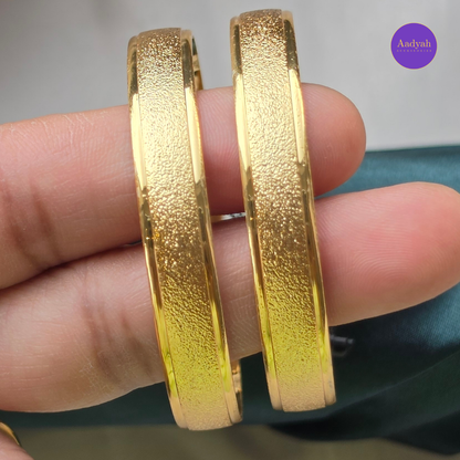 Solid Gold Look Baby Bangles  - Set of 2