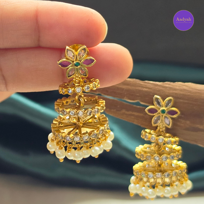 Spiral Jhumkas - Multi