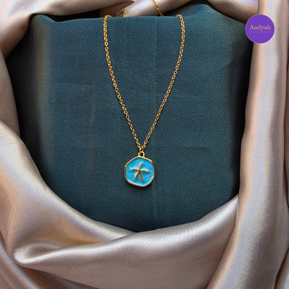 Star Fish Anti-Tarnish pendant Chain - Gold