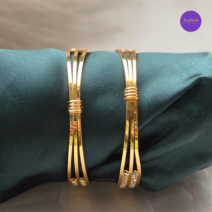 Stone Gold Look Baby Bangles - Set of 2