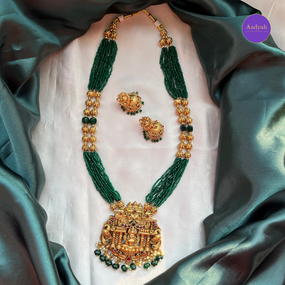 Temple Beaded Haram Set - Green