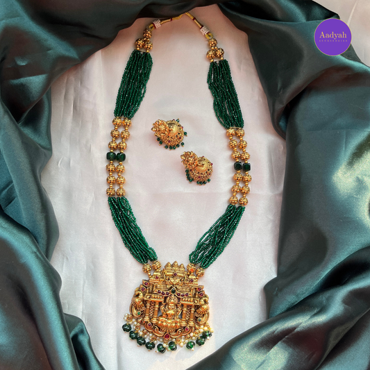 Temple Beaded Haram Set - Green