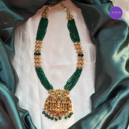 Temple Beaded Haram Set - Green
