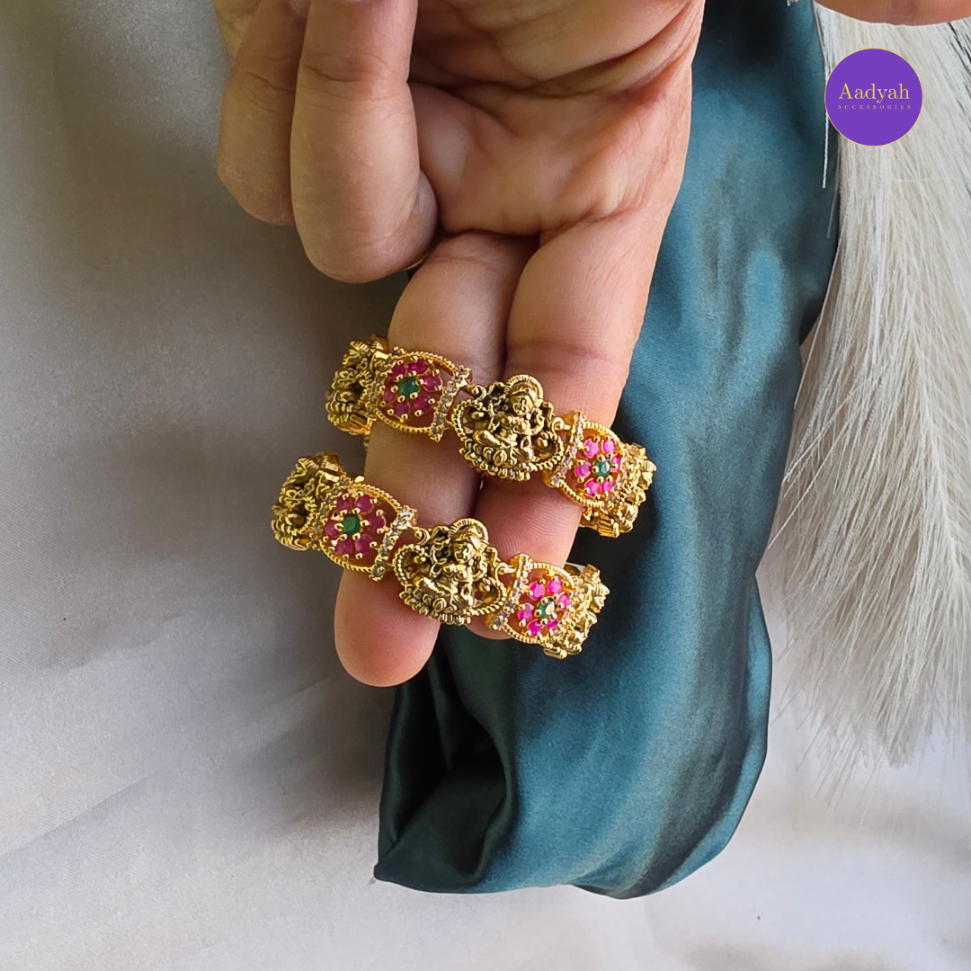 Temple Gold Look Baby Bangles - Set of 2