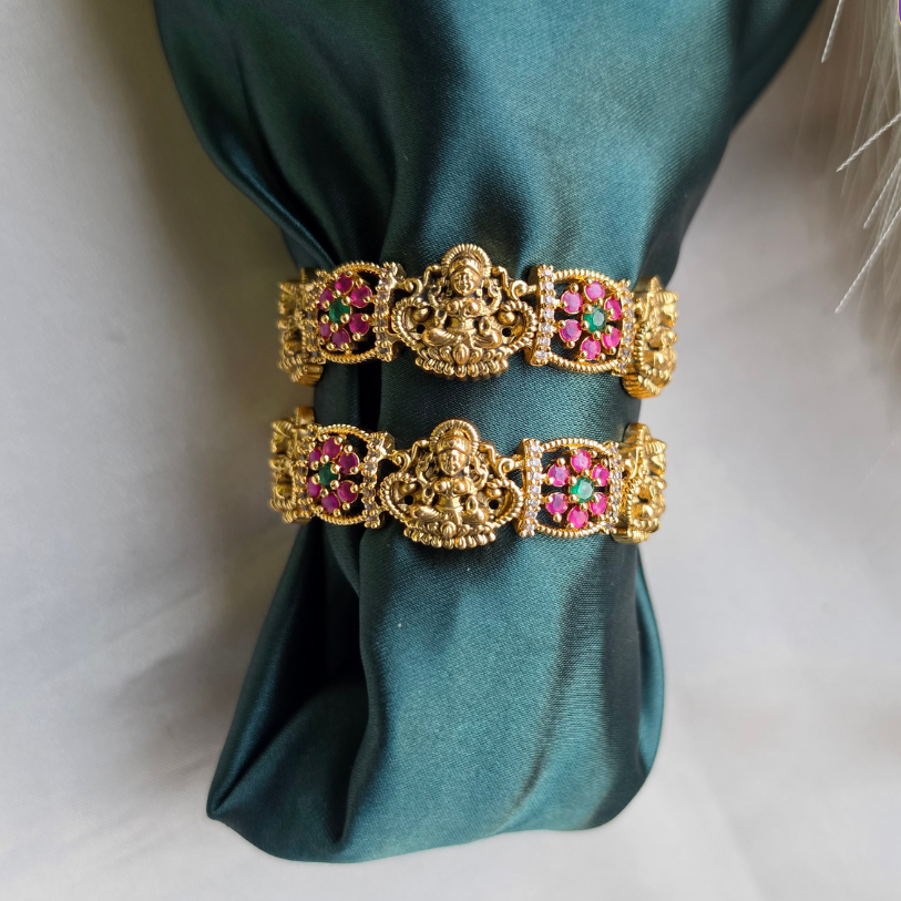 Temple Gold Look Baby Bangles - Set of 2