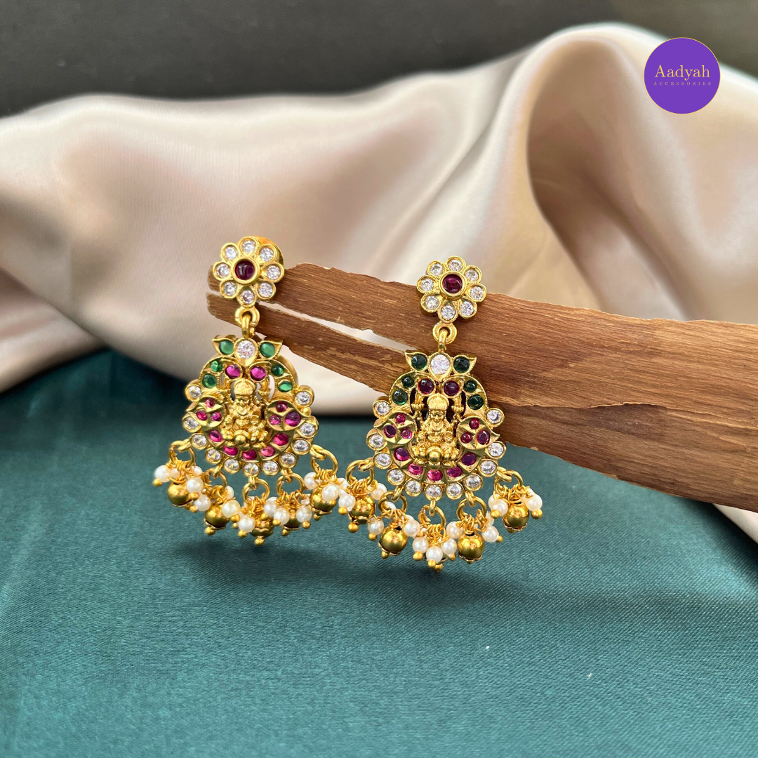 Temple Guttapusulu Necklace Set - Long