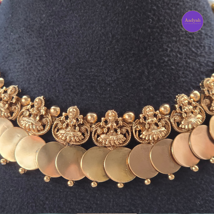 Temple Kasu Necklace Set- Matt