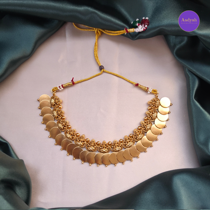 Temple Kasu Necklace Set- Matt