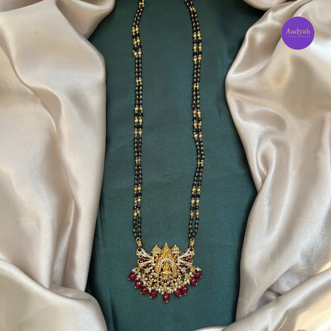 Temple Mangalsutra - Maroon