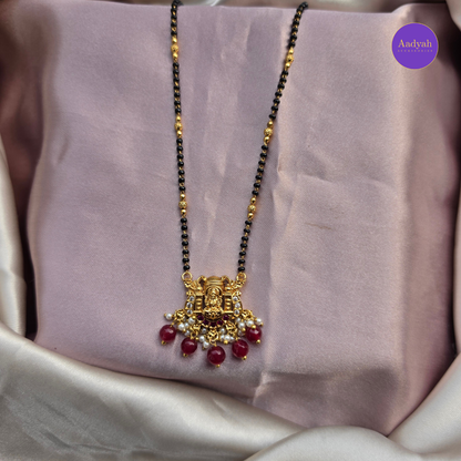 Temple Mangalsutra - Maroon & Green