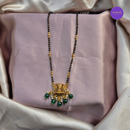Temple Mangalsutra - Maroon & Green