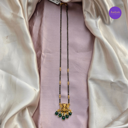 Temple Mangalsutra - Maroon & Green