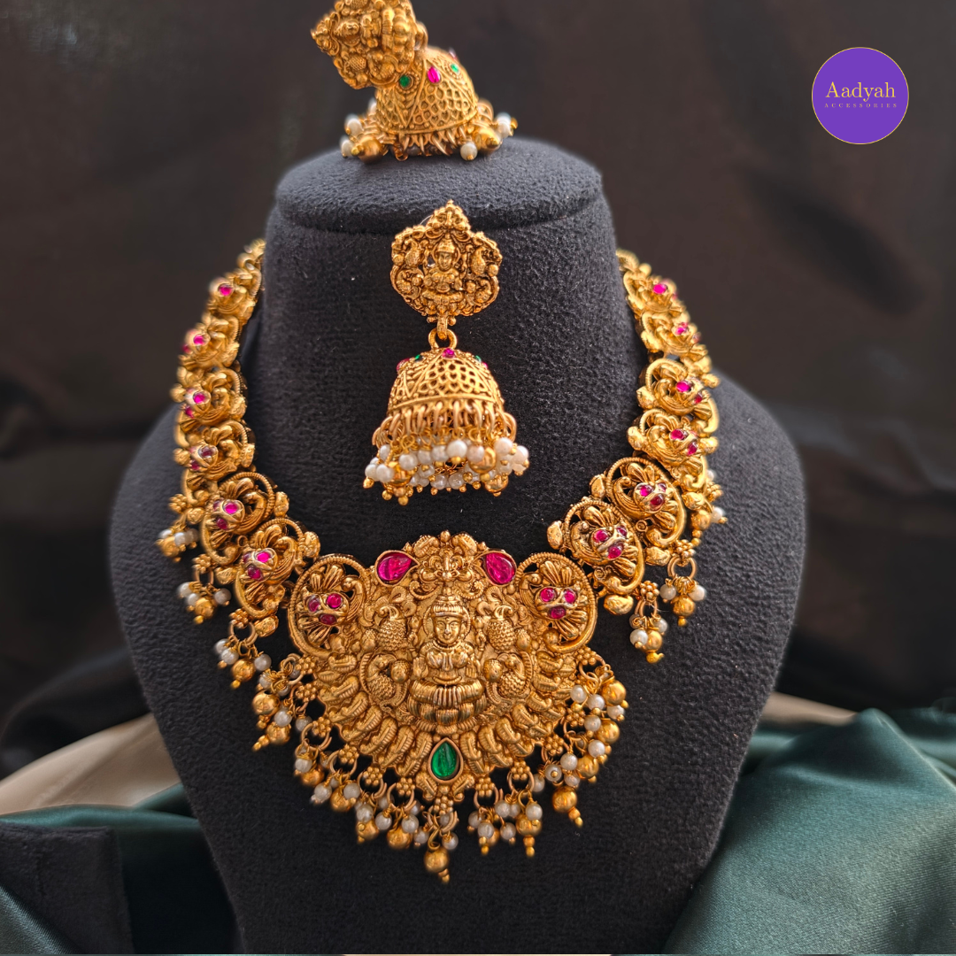 Temple Necklace Set - Gold