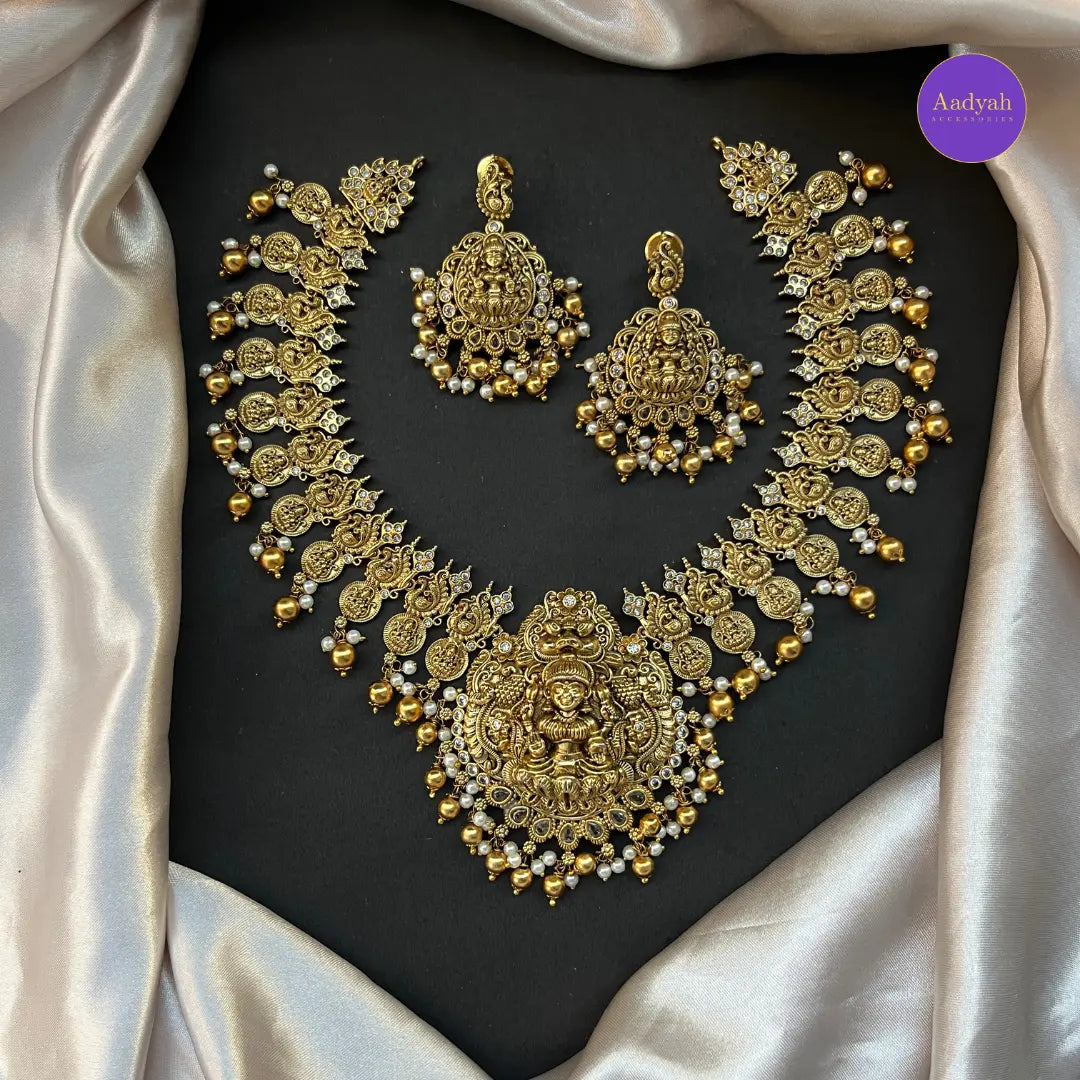 Temple Necklace Set - Gold
