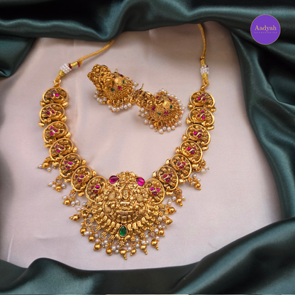 Temple Necklace Set - Gold