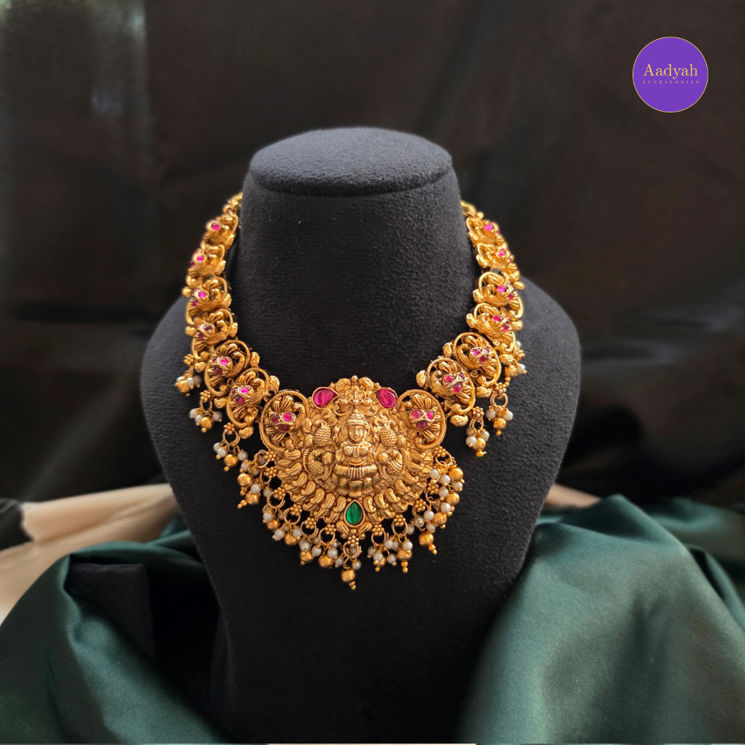 Temple Necklace Set - Gold