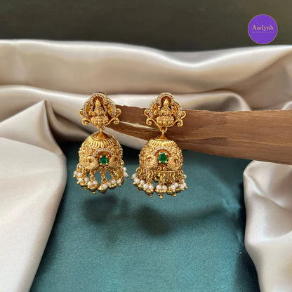 Temple Peacock Jhumkas