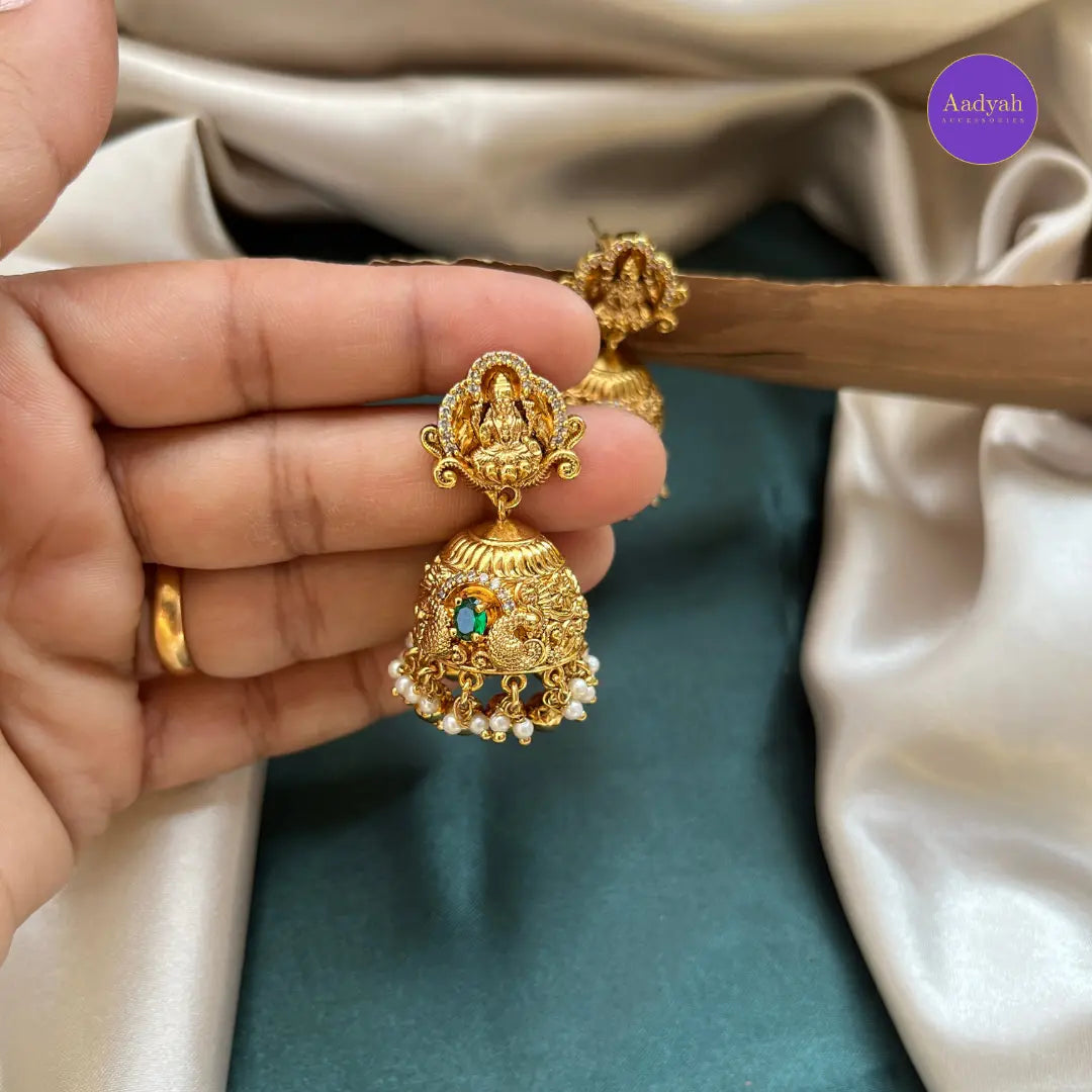 Temple Peacock Jhumkas