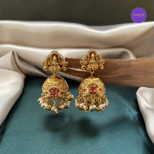 Temple Peacock Jhumkas