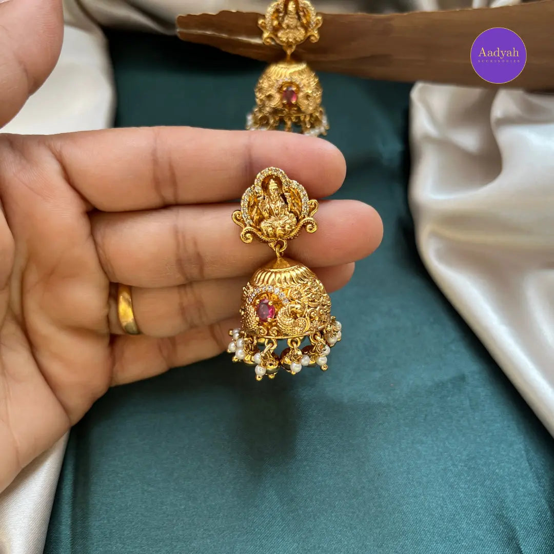 Temple Peacock Jhumkas