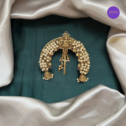 Temple U Hair Pin - Gold with Pearl