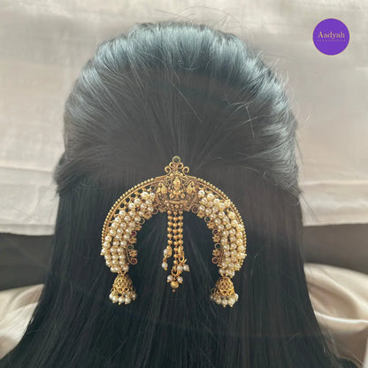 Temple U Hair Pin - Gold with Pearl
