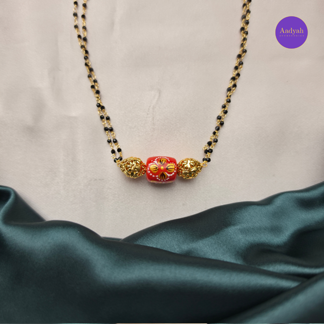 Two Layer Kattuteega Coral Mangalsutra