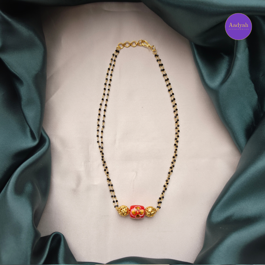 Two Layer Kattuteega Coral Mangalsutra