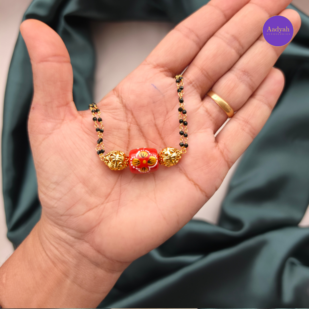 Two Layer Kattuteega Coral Mangalsutra