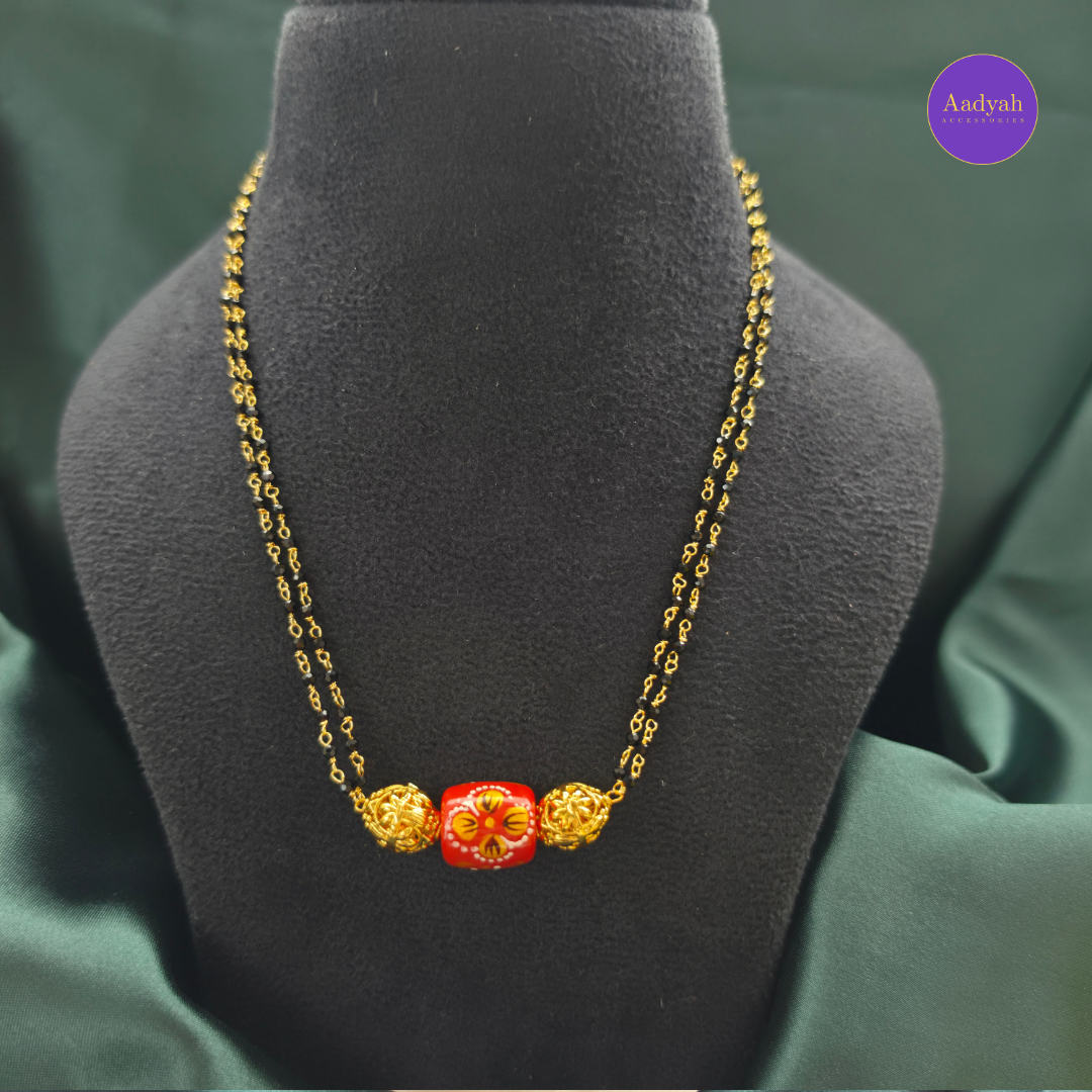 Two Layer Kattuteega Coral Mangalsutra