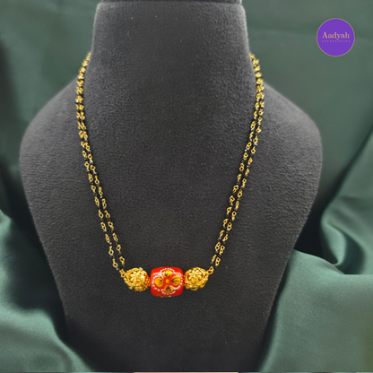 Two Layer Kattuteega Coral Mangalsutra