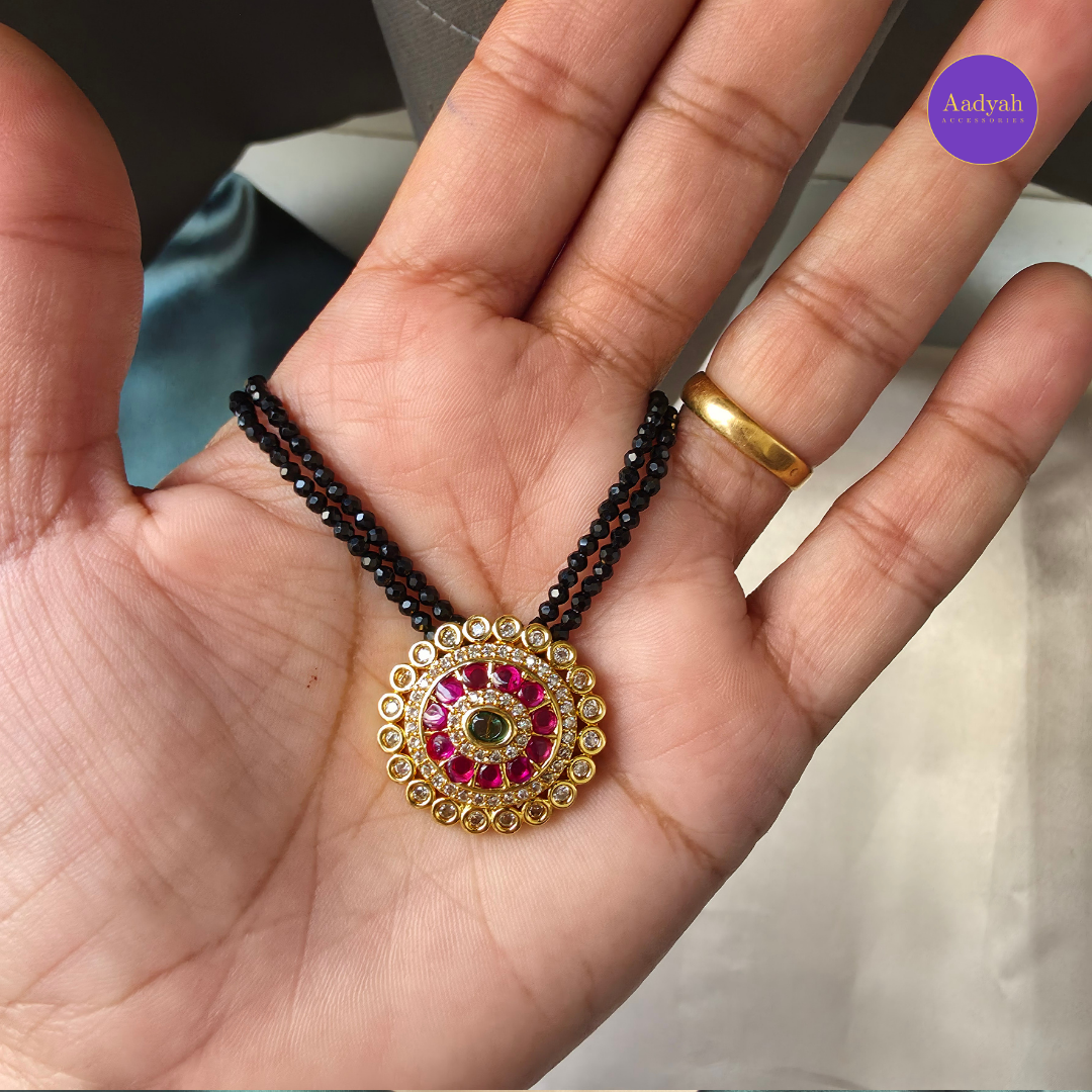 Two Layer Spinner Ad Pendant Mangalsutra
