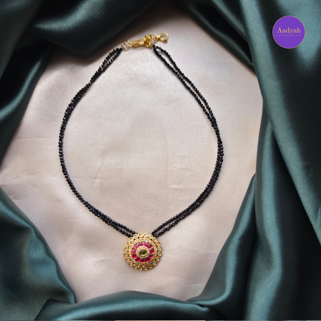 Two Layer Spinner Ad Pendant Mangalsutra