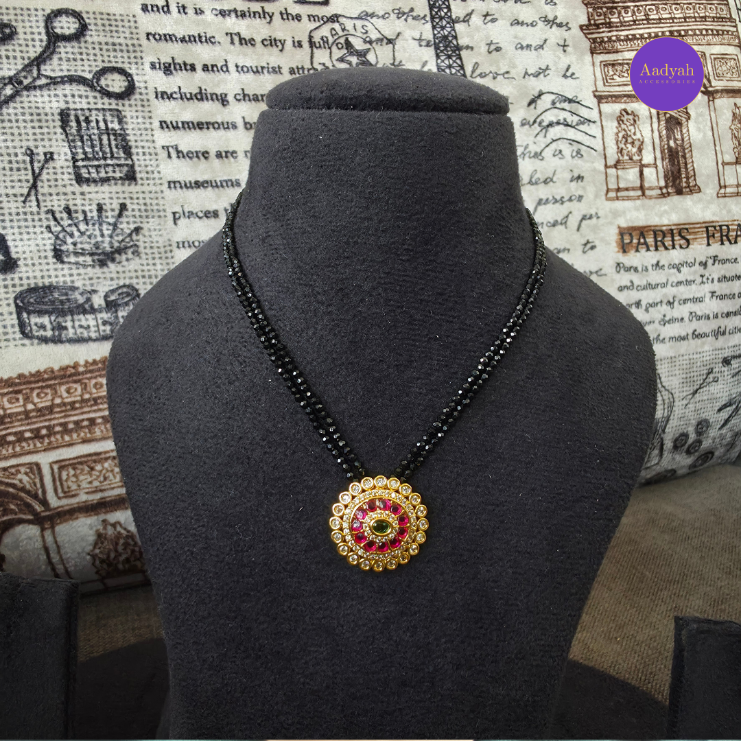 Two Layer Spinner Ad Pendant Mangalsutra