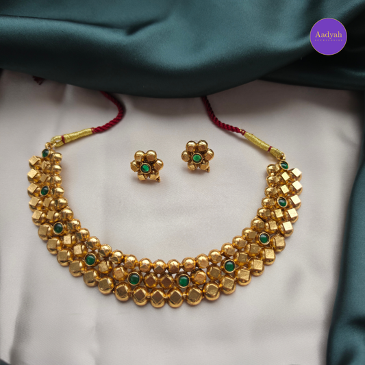 Vintage Green Necklace Set - Matt