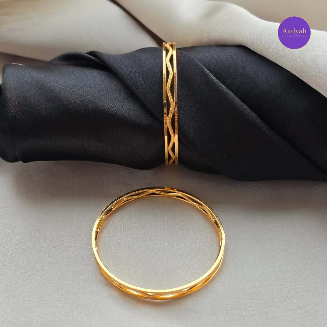 Wavey Designer Baby Bangle - Set Of 2