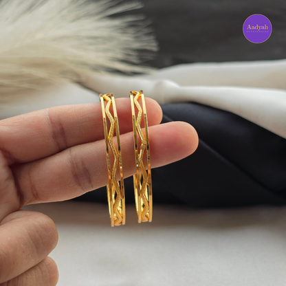 Wavey Designer Baby Bangle - Set Of 2
