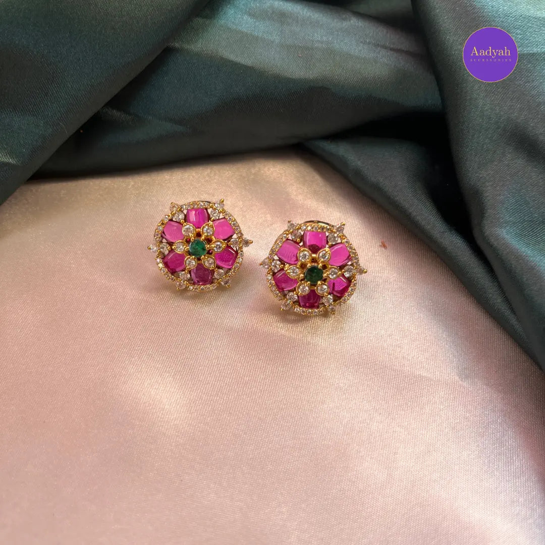 Yutika  Stud - Pink