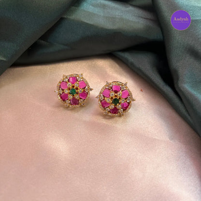 Yutika  Stud - Pink