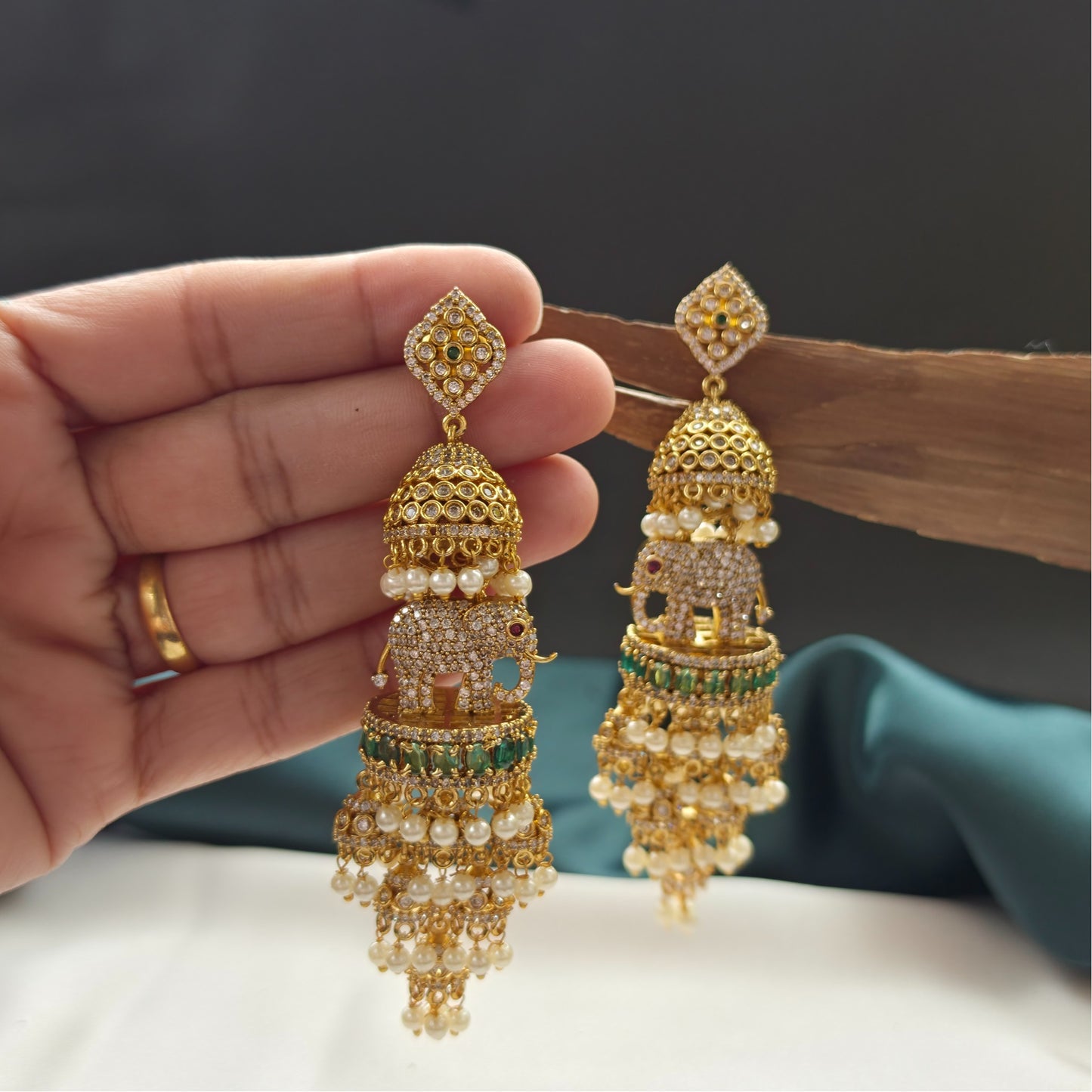 Elephant Statement Jhumkas