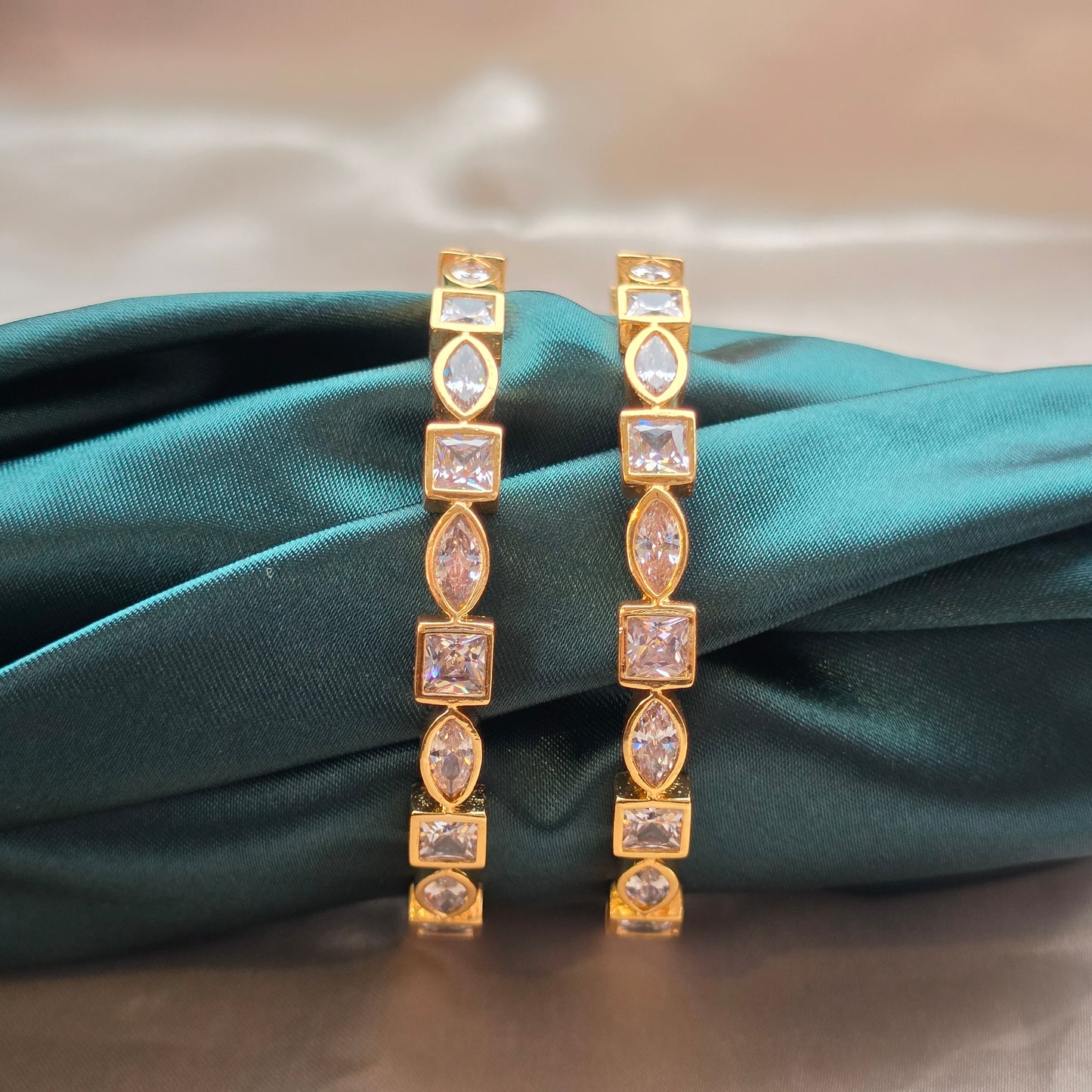 AD Stone Bangles - Set Of 2