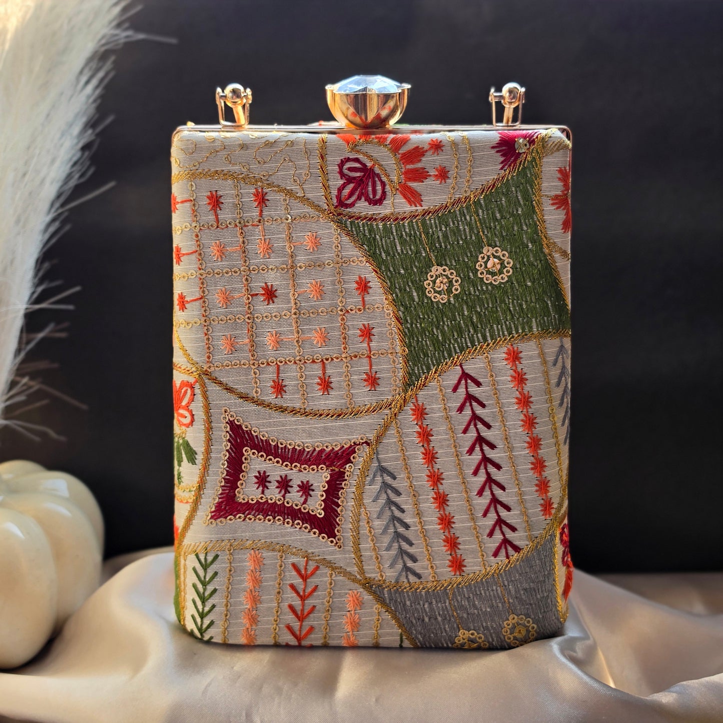 Designer Rectangle Box Clutch