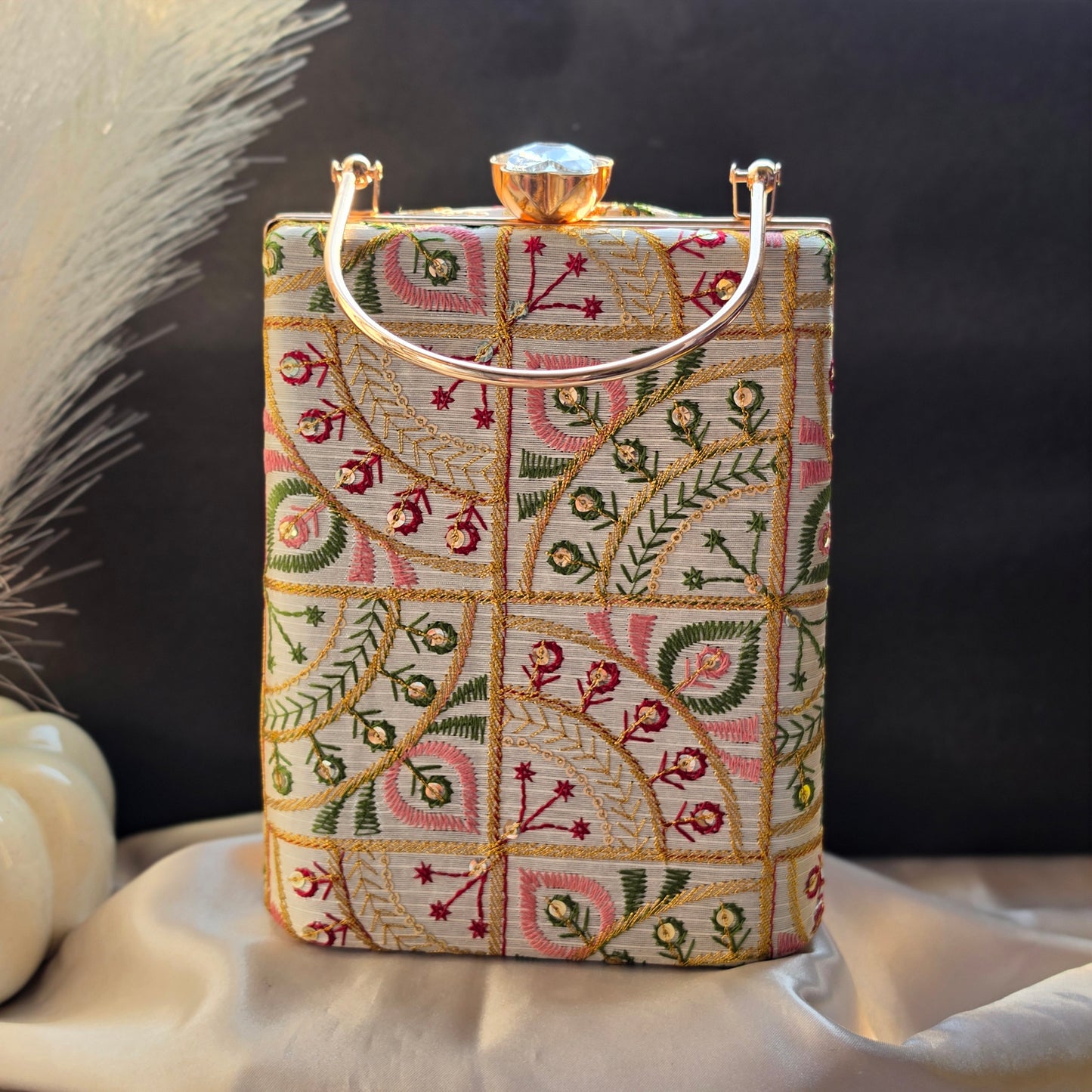 Designer Rectangle Box Clutch