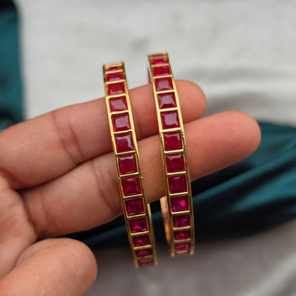AD Stone Bangles - Set Of 2