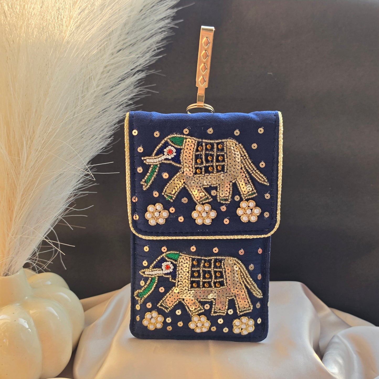 Mobile Pouch - Hand Embroidery